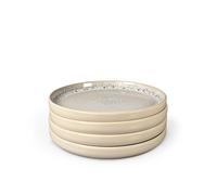 Scandi Home Stockholm Reactive Glaze Tableware Collection - 16-Piece Sets & Individual Sets (Oatmeal, 4 Side Plates)