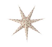 Scandi Living Bare advent star white-red dots 80 cm