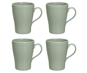 Scandi Living Dots mug 35 cl 4-pack Green