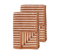 Scandi Living Drift bath towels 100x150 cm 2-pack - Brown-white