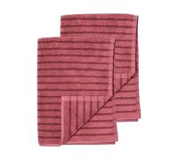 Scandi Living Drift bath towels 100x150 cm 2-pack - Pink-red