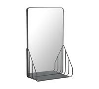 Scandi Living Nod mirror with shelf 30x50 cm Black