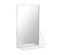 Scandi Living Nod mirror with shelf 30x50 cm White