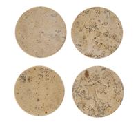 Scandi Living Ridge glass coasters Ø10 cm 4-pack Marble