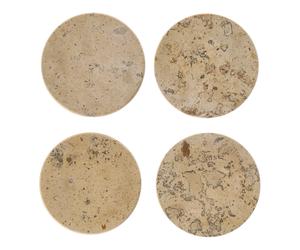 Scandi Living Ridge glass coasters Ø10 cm 4-pack Marble