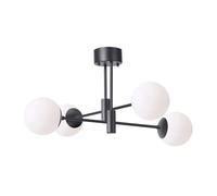 Scandi Living Solar ceiling lamp black 73 cm Frosted white