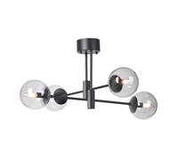 Scandi Living Solar ceiling lamp black 73 cm Smokey grey