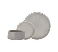 Scandi Living Taper dinnerware set 12 pieces - Light grey