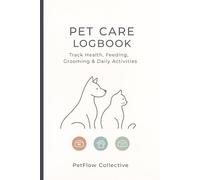 Scandi Modern Pet Logbook: Colorful Flat-Style Health, Routine & Wellness Tracker for Pets