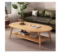 Scandian Oval Coffee Table Space Saving Design Modern Center Table Oak h 100x50cm (39.3x19.6in) Slish Living Room Fur Perfect for Smals