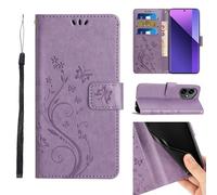 ScandiCasis Leather Case for Honor 400, Elegant Flip Phone Case with [3*Card Slots] [Wallet] [[Kickstand] [Wrist Strap], Magnetic Closure Shockproof Cover, Purple