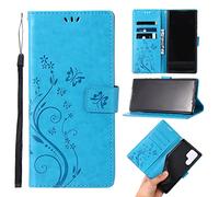 ScandiCasis Leather Case for Samsung Galaxy S25 Ultra, Elegant Flip Phone Case with [3*Card Slots] [Wallet] [[Kickstand] [Wrist Strap], Magnetic Closure Shockproof Cover, Blue