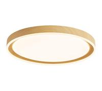 Scandinavia Creative Panel Lights Canopy Flush Mount Light Circular Modern Ceiling Lights Tricolor Dimming Imitation Wood Grain Ceiling Lamp for Living Room Bedroom Foyer Hallway Fixtures
