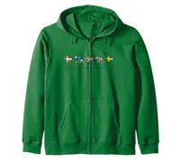 Scandinavia flags elk colours Sweden, Norway, Iceland Zip Hoodie