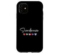 Scandinavia Heart Flag - Norway Sweden Denmark Souvenir Case for iPhone 11