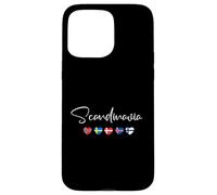 Scandinavia Heart Flag - Norway Sweden Denmark Souvenir Case for iPhone 15 Pro Max