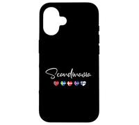 Scandinavia Heart Flag - Norway Sweden Denmark Souvenir Case for iPhone 16