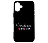 Scandinavia Heart Flag - Norway Sweden Denmark Souvenir Case for iPhone 16 Plus