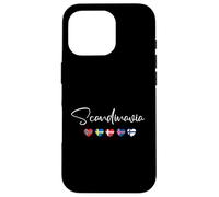 Scandinavia Heart Flag - Norway Sweden Denmark Souvenir Case for iPhone 16 Pro
