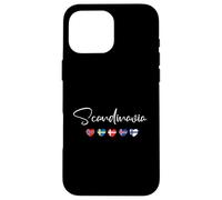 Scandinavia Heart Flag - Norway Sweden Denmark Souvenir Case for iPhone 16 Pro Max