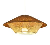 Scandinavia Twine Pendant Lights Coastal Pendant Lighting Fixture Living Room Close to Ceiling Lamps Pastoral Natural Material Hand Woven Lighting Fixture for Bedroom
