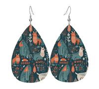 Scandinavian Animals Earrings For Women Durable Leather Earrings Lightweight Drop Earring For Women Decoration Festival