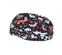 Scandinavian Animals Headband Hair Sweat Headband Head Wrap Hair Non-Slip Stretchable Washable Makeup Headband