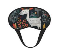 Scandinavian Animals Print Blackout Sleep Mask for Women & Men, Zero Eye Pressure Eye Mask for Travel and All - Around Sleep