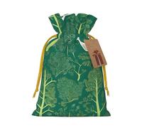 Scandinavian Animals Print Christmas Burlap Drawstring Gift Bags Reusable Gift Bags, Holiday Packaging With Rustic Charm