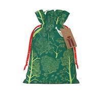 Scandinavian Animals Print Christmas Burlap Drawstring Gift Bags Reusable Gift Bags, Holiday Packaging With Rustic Charm