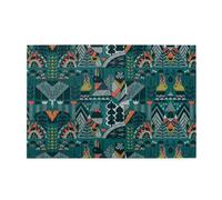 Scandinavian Animals Printed Adult Fun Puzzle wooden puzzle in a plastic box with letters printed on the back home decor party toy