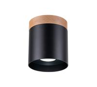 Scandinavian Ceiling Light RIF Wood Black/Natural wood GU10 LED SOLLUX LIGHTING