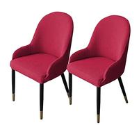 Scandinavian Chair Covers with Armrests Stretchable 1/2/4 Pack Arc Backrest Slipcovers for Dining Room Living Room Office Furniture - QHDXL