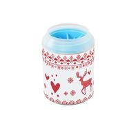Scandinavian Christmas Heart Deer Snowflake Portable Dog Paw Washer Silicone Brush Soft Feet Cleaning Kit Suitable for Small, Medium, Large Breed Dogs