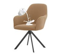 Scandinavian Dining Chair Covers with Armrests Stretchable 2PCS Set for Restaurant Wedding Hotel Living Room - Elegant Khaki Slipcovers