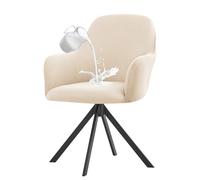 Scandinavian Dining Chair Covers with Armrests Stretchable Seat Covers for Restaurant Hotel and Home Use Set of 6 Elegant Maria Design (A Bei)