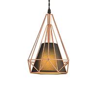 Scandinavian Elegant Hanging Lights 1-Light Creative Chaner Bar Diamond Shape Pendant Light Metal Lampshade Ceiling Lighting Fixture for Kitchen Island Dining Room Over Sink (Black)