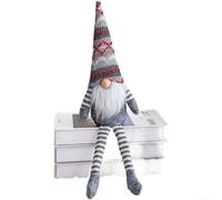Scandinavian Faceless Gnome Doll Featuring Rudolph Reindeer for Festive Window Display and Cozy Home Decor (Gray)