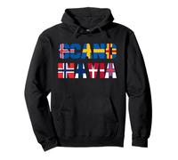 Scandinavian flags, Nordic countries flag, Northern Europe Pullover Hoodie