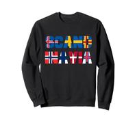 Scandinavian flags, Nordic countries flag, Northern Europe Sweatshirt