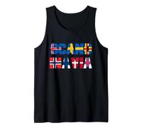 Scandinavian Flags, Nordic Countries Flag, Northern Europe Tank Top