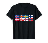 Scandinavian flags, Nordic countries flags, Northern Europe T-Shirt