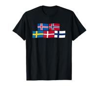 Scandinavian Flags, Nordic Countries T-Shirt