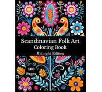 Scandinavian Folk Art Coloring Book Midnight Edition