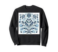 Scandinavian Folk Art Flowers Cottagecore Nature Top Sweatshirt