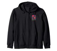 Scandinavian Folk Art Flowers Cottagecore Nature Top Zip Hoodie
