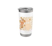 Scandinavian Folk Art Halloween Ghost Boho Fall Womens Top Stainless Steel Insulated Tumbler