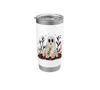 Scandinavian Folk Art Halloween Ghost Boho Fall Womens Top Stainless Steel Insulated Tumbler