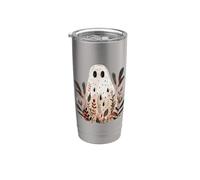 Scandinavian Folk Art Halloween Ghost Boho Fall Womens Top Stainless Steel Insulated Tumbler