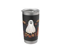 Scandinavian Folk Art Halloween Ghost Boho Fall Womens Top Stainless Steel Insulated Tumbler